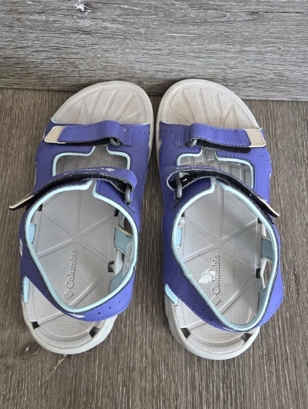 Columbia Techsun Vent Kids Water Sandals Purple Blue Size 5